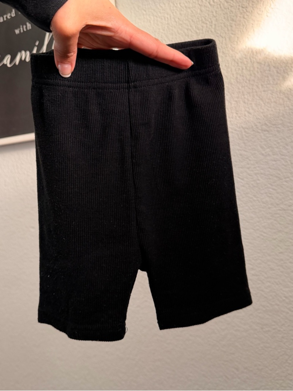 Little Bipsy Black Ribbed Biker Shorts